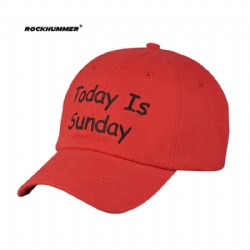 Flat embroidery six panels baseball Hat